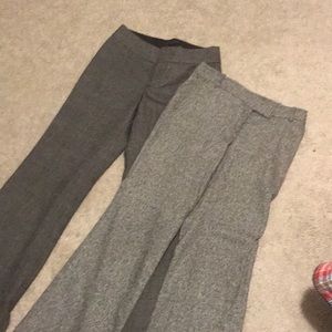 Black/grey wool lines pants